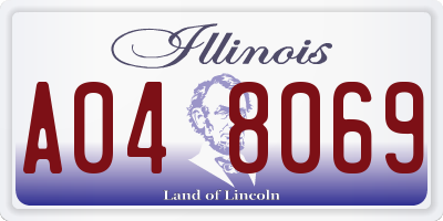 IL license plate A048069