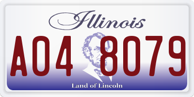 IL license plate A048079