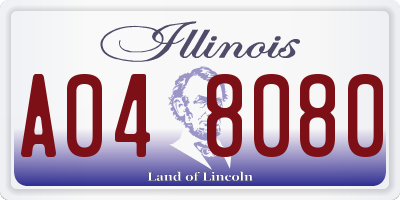 IL license plate A048080
