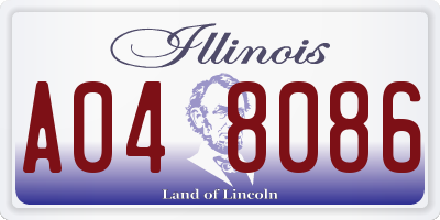 IL license plate A048086