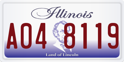 IL license plate A048119