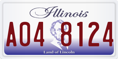 IL license plate A048124