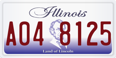 IL license plate A048125