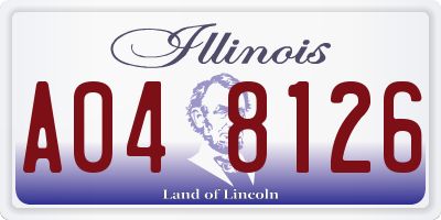 IL license plate A048126