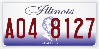 IL license plate A048127