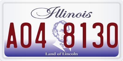 IL license plate A048130