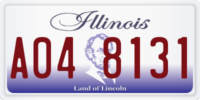 IL license plate A048131
