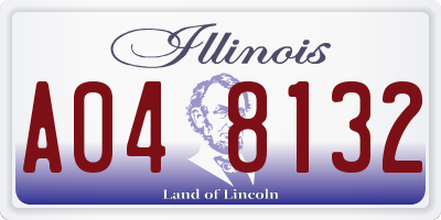 IL license plate A048132