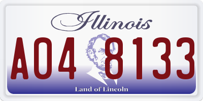 IL license plate A048133