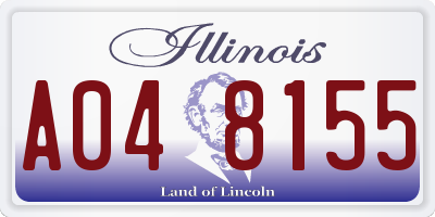 IL license plate A048155