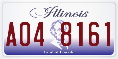 IL license plate A048161