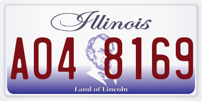 IL license plate A048169