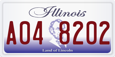 IL license plate A048202