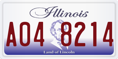 IL license plate A048214