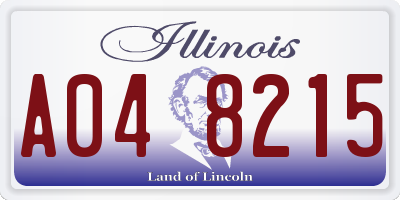 IL license plate A048215