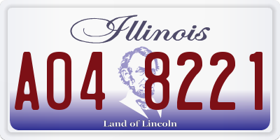 IL license plate A048221