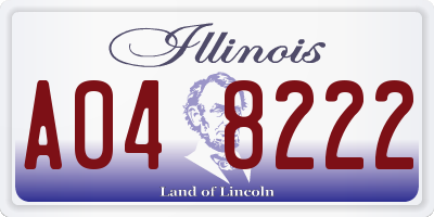 IL license plate A048222