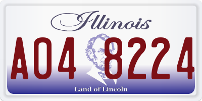 IL license plate A048224