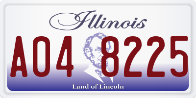 IL license plate A048225
