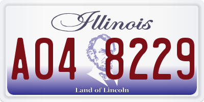 IL license plate A048229
