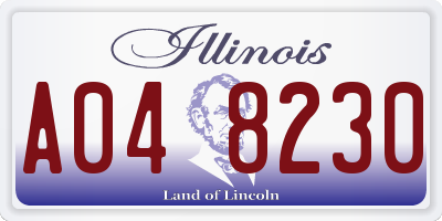IL license plate A048230