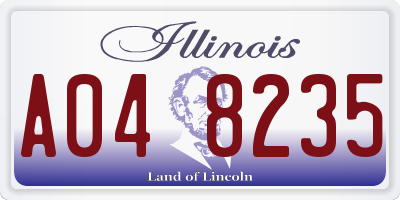 IL license plate A048235