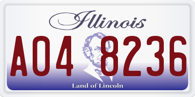 IL license plate A048236
