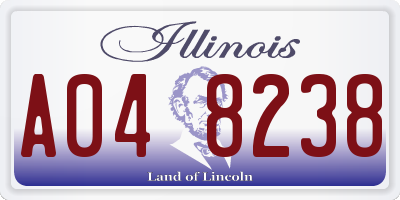 IL license plate A048238