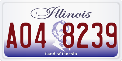 IL license plate A048239