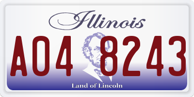IL license plate A048243