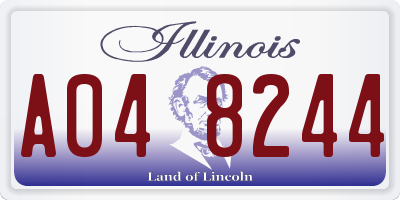IL license plate A048244