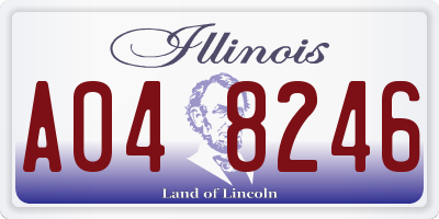 IL license plate A048246
