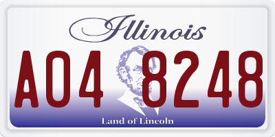 IL license plate A048248