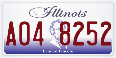 IL license plate A048252