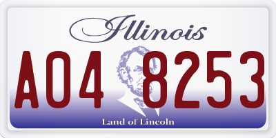 IL license plate A048253
