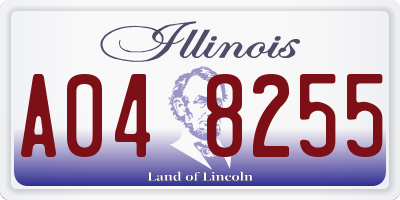 IL license plate A048255