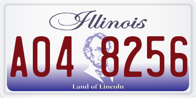 IL license plate A048256