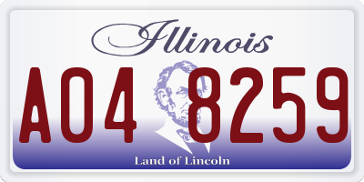 IL license plate A048259