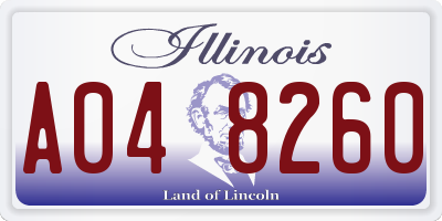 IL license plate A048260