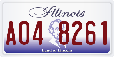 IL license plate A048261