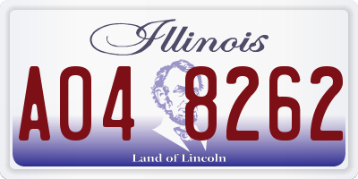 IL license plate A048262
