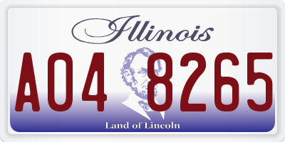 IL license plate A048265