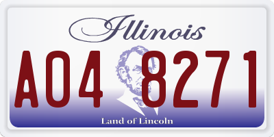 IL license plate A048271