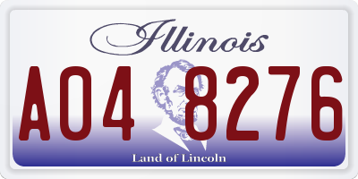 IL license plate A048276