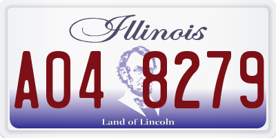 IL license plate A048279