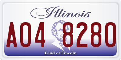 IL license plate A048280