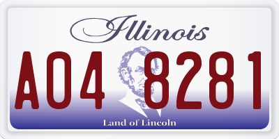 IL license plate A048281