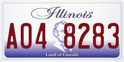 IL license plate A048283