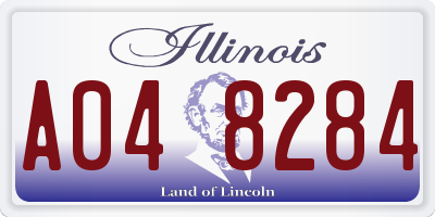 IL license plate A048284