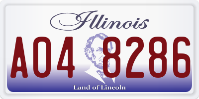 IL license plate A048286